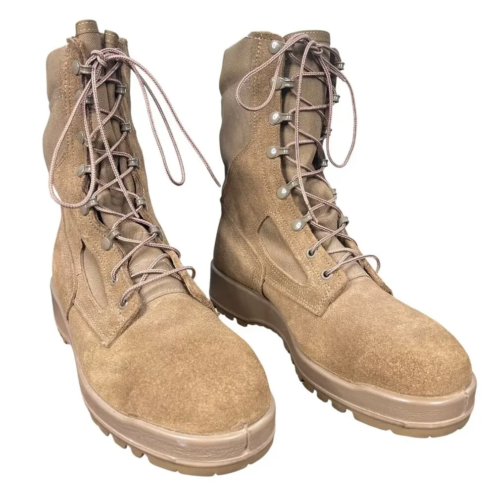 Belleville C300 ST Men’s Steel Toe Desert Tan Wide Combat Boots Size 9.5 W